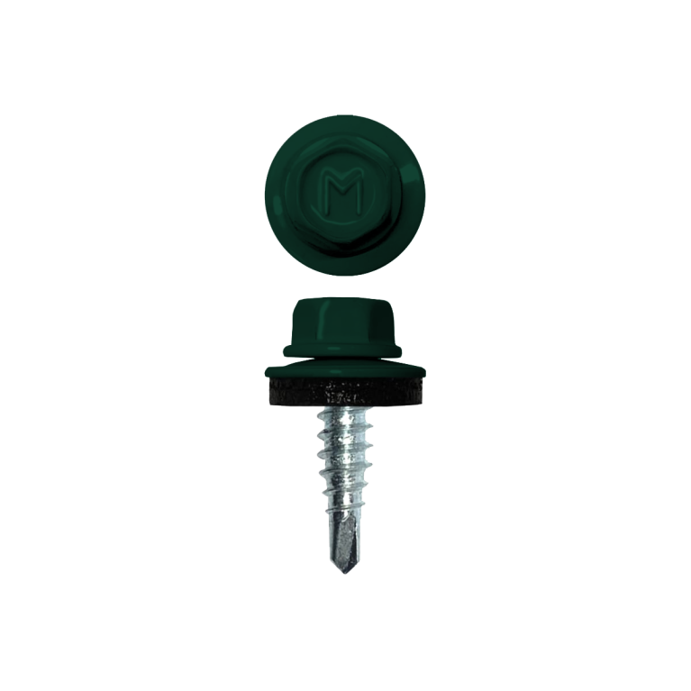 Саморез по металлу Daxmer 4,8х19 RAL 6005 (250) сверло №2