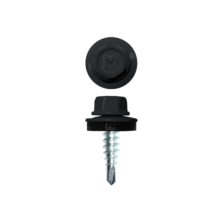 Саморез по металлу Daxmer 4,8х19 RAL 7021 (250) сверло №2