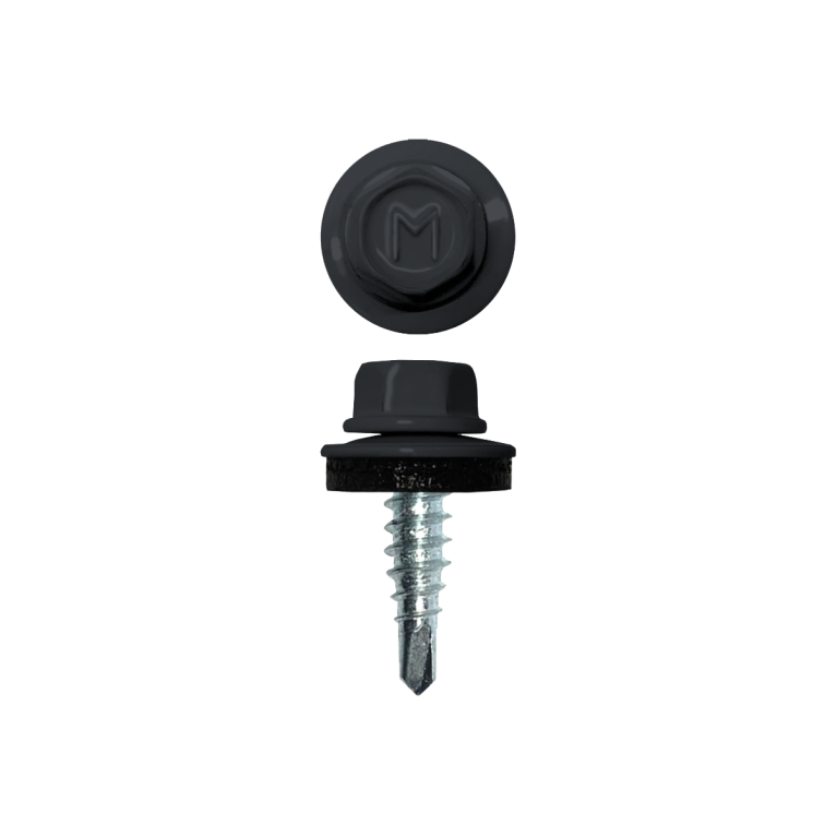 Саморез по металлу Daxmer 4,8х19 RAL 7024 (250) сверло №2