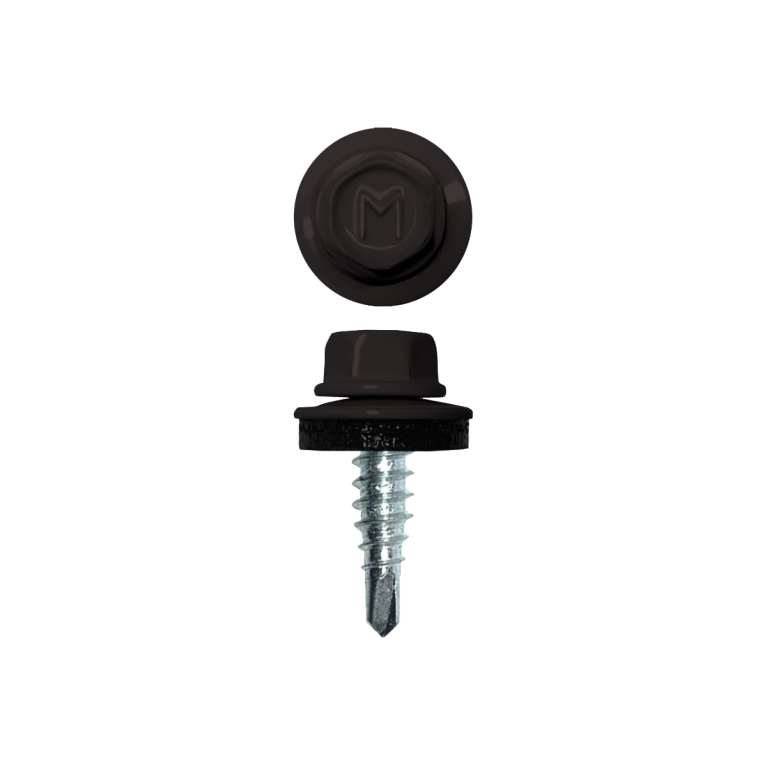 Саморез по металлу Daxmer 4,8х19 RAL 8019 (250) сверло №2