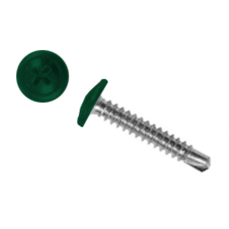 Саморез ПШС 4,2х19 (1000шт) шлиц PH2 RAL 6005