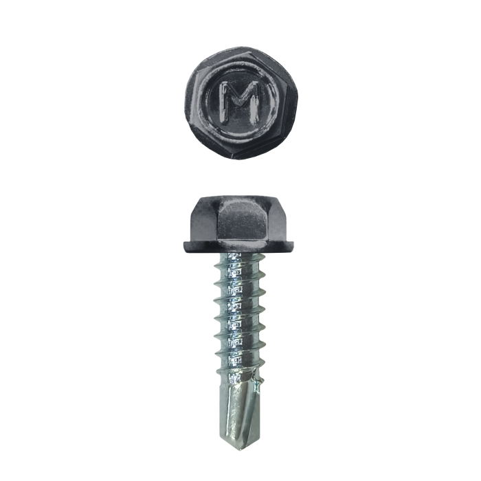 Саморез для забора по металлу Daxmer 4,8х19 без шайбы св.№2 (500 шт) RAL 7024