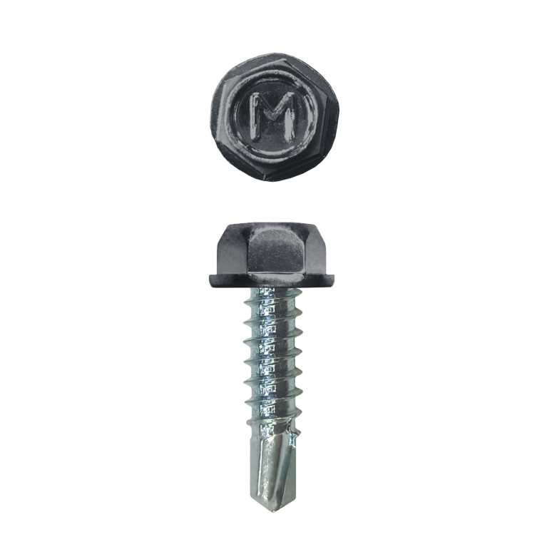 Саморез для забора по металлу Daxmer 4,8х19 без шайбы св.№2 (500 шт) RAL 7024