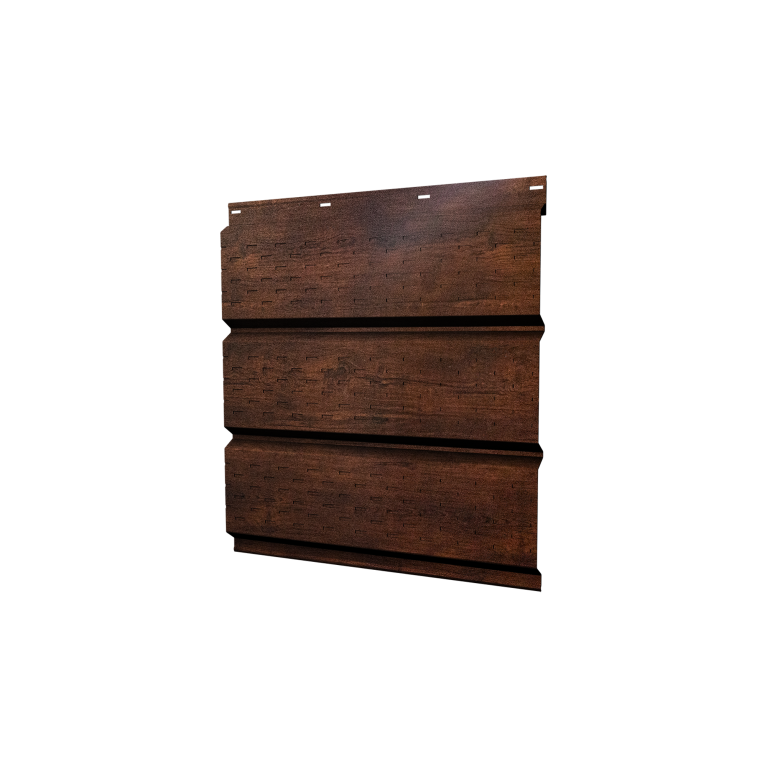 Софит металлический полная перфорация 0,45 Print-Double Premium с пленкой Cherry Wood Dark F