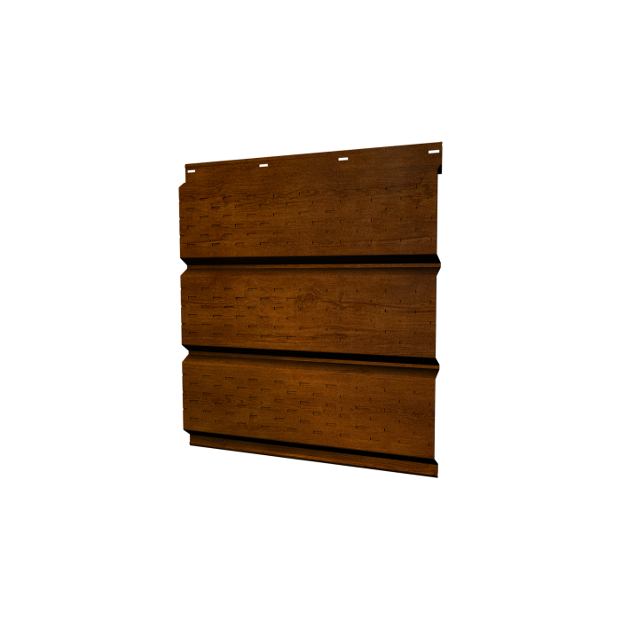 Софит металлический полная перфорация 0,45 Print Premium с пленкой Golden Wood Intense FTC
