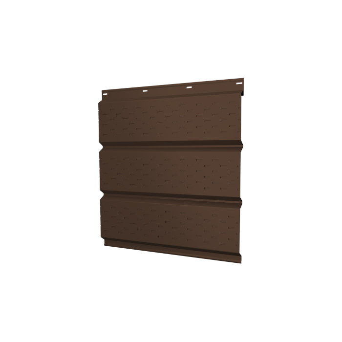 Софит металлический полная перфорация 0,5 PE с пленкой RAL 8017 шоколад