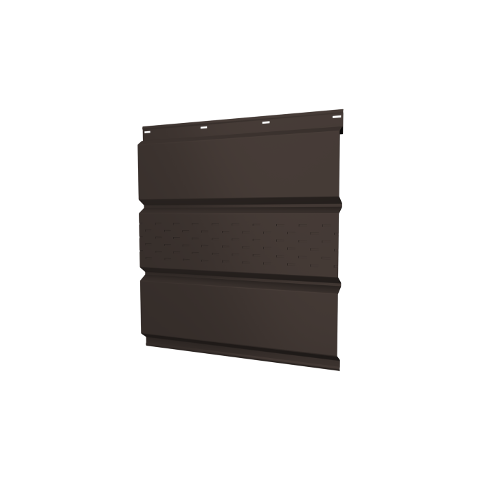 Софит металлический центральная перфорация 0,5 Drap с пленкой RR 32 темно-коричневый