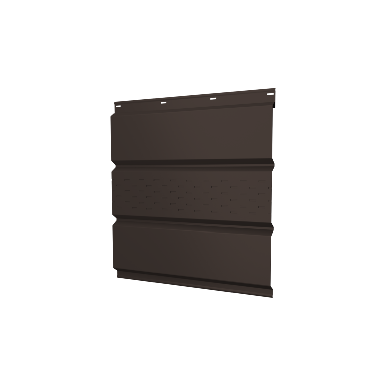 Софит металлический центральная перфорация 0,5 Drap с пленкой RR 32 темно-коричневый