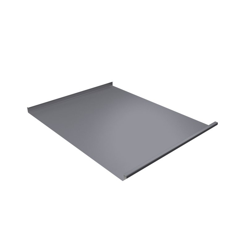 Фальц двойной стоячий Grand Line 0,45 Drap TX с пленкой на замках RAL 7004 сигнальный серый