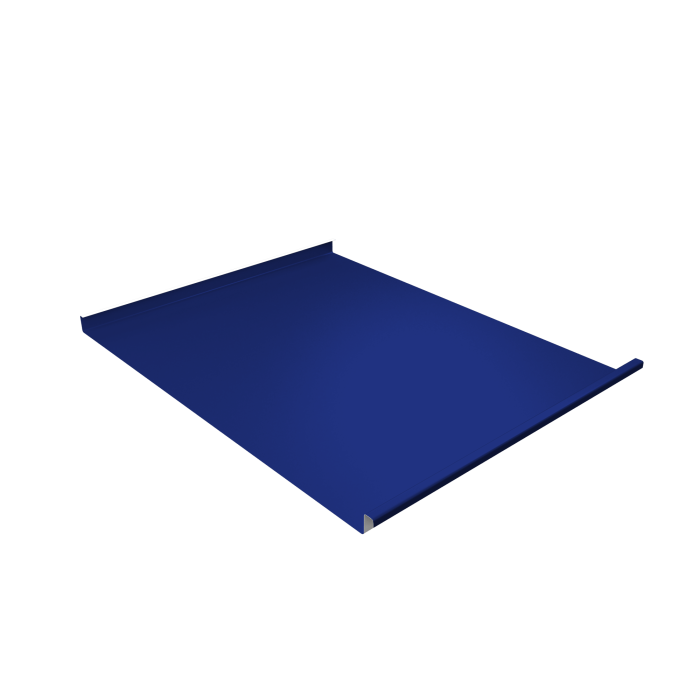 Фальц двойной стоячий Grand Line 0,45 PE с пленкой на замках RAL 5002 ультрамариново-синий