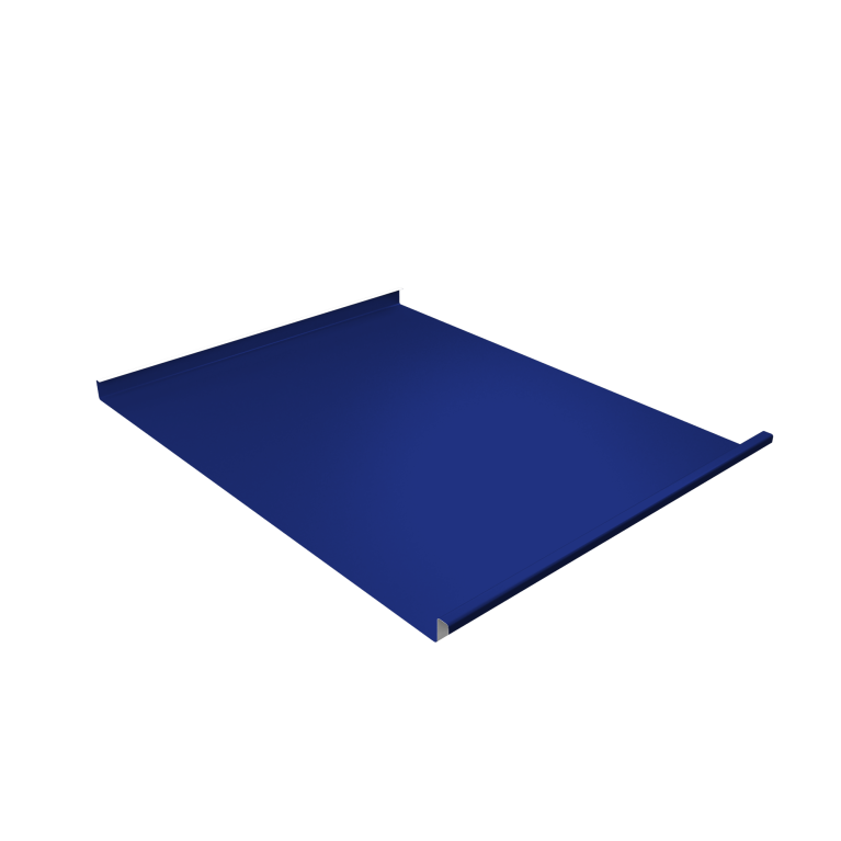 Фальц двойной стоячий Grand Line 0,45 PE с пленкой на замках RAL 5002 ультрамариново-синий