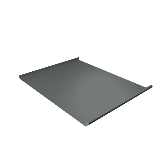 Фальц двойной стоячий Grand Line 0,45 PE с пленкой на замках RAL 7005 мышино-серый