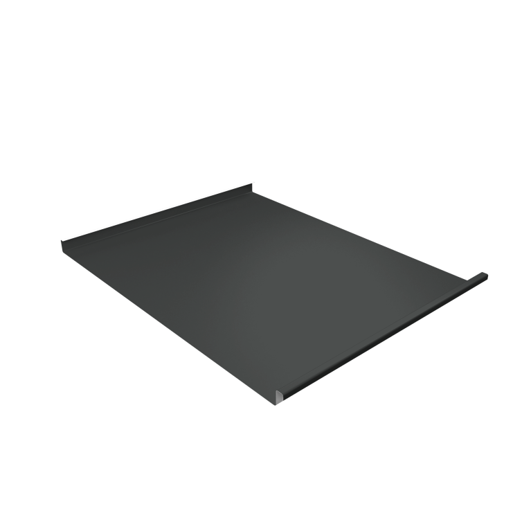 Фальц двойной стоячий Grand Line 0,5 PurPro Matt 275 с пленкой на замках RAL 7016 антрацитово-серый