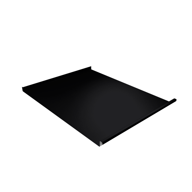 Фальц двойной стоячий Grand Line 0,5 PurPro Matt 275 с пленкой на замках RAL 9005 черный