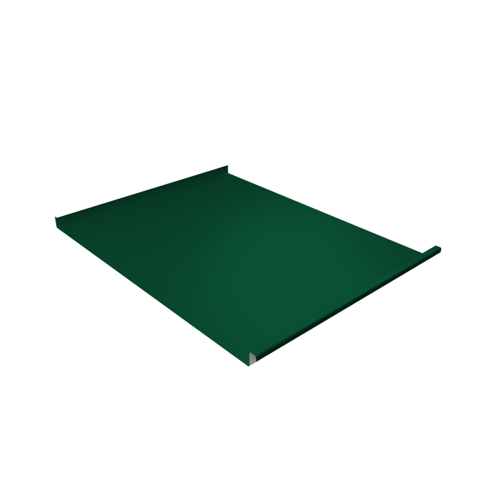 Фальц двойной стоячий Grand Line 0,5 Satin Matt с пленкой на замках RAL 6005 зеленый мох