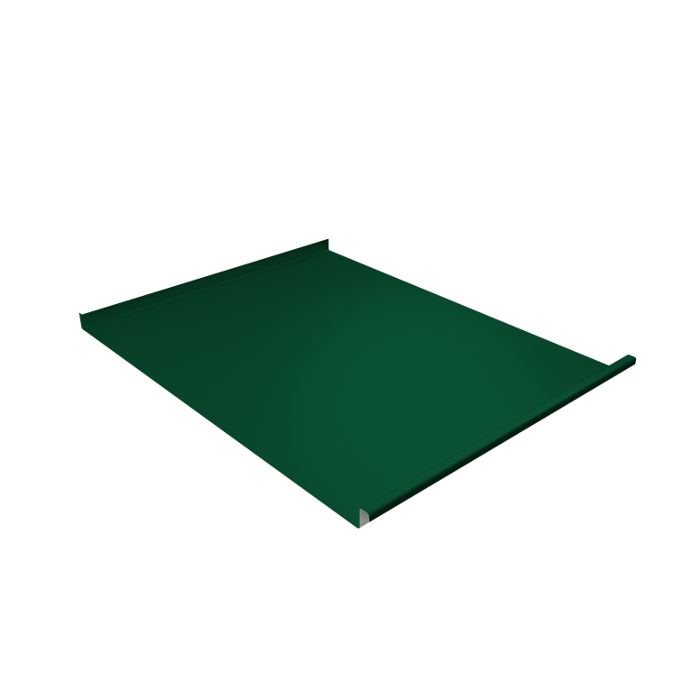 Фальц двойной стоячий Grand Line 0,5 Satin Matt с пленкой на замках RAL 6005 зеленый мох