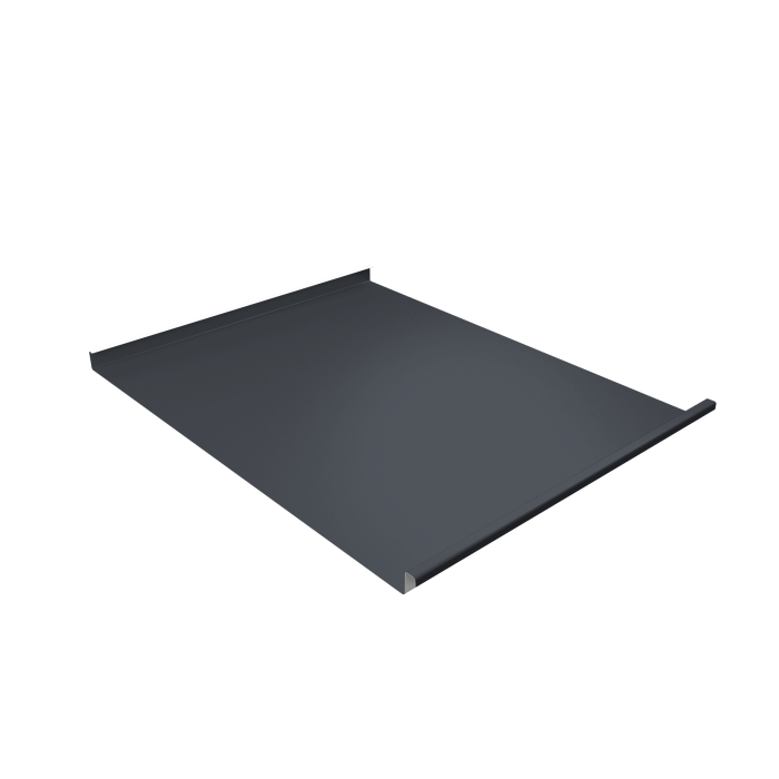 Фальц двойной стоячий Grand Line 0,5 Satin Matt с пленкой на замках RAL 7024 мокрый асфальт