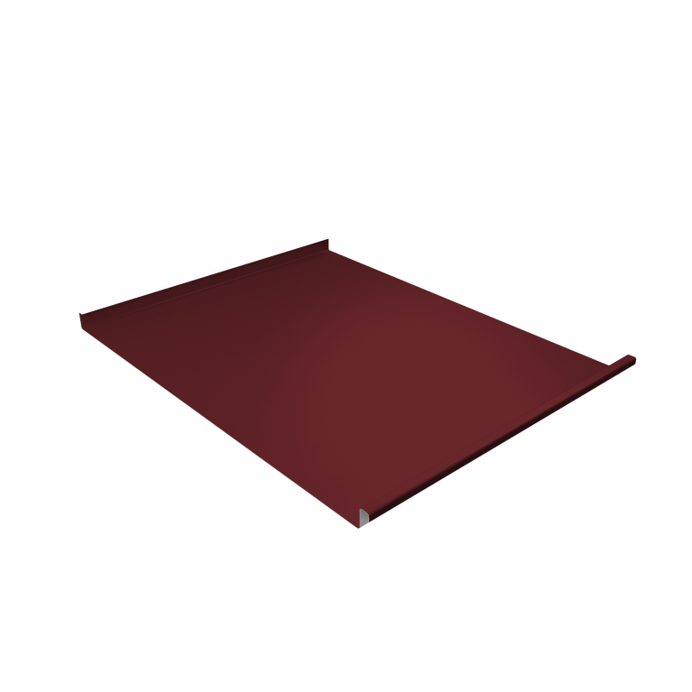 Фальц двойной стоячий Grand Line 0,5 Satin Matt TX с пленкой на замках RAL 3005 красное вино