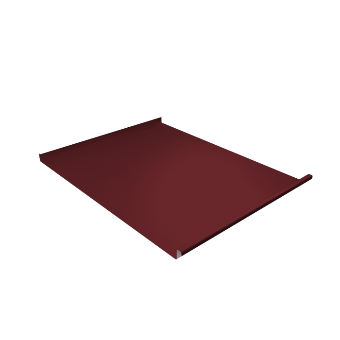 Фальц двойной стоячий Grand Line 0,5 Satin с пленкой на замках RAL 3005 красное вино