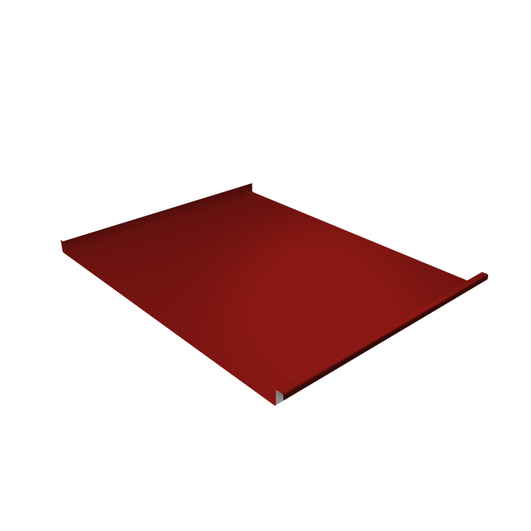 Фальц двойной стоячий Grand Line 0,5 Satin с пленкой на замках RAL 3011 коричнево-красный