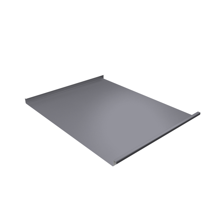 Фальц двойной стоячий Grand Line 0,5 Satin с пленкой на замках RAL 7004 сигнальный серый