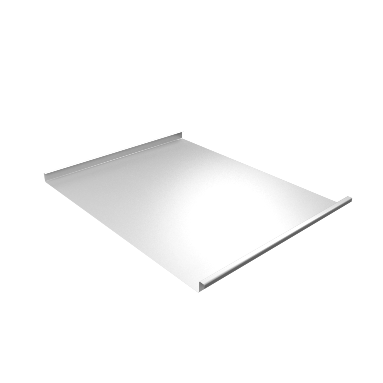 Фальц двойной стоячий Grand Line 0,5 Satin с пленкой на замках RAL 9003 сигнальный белый