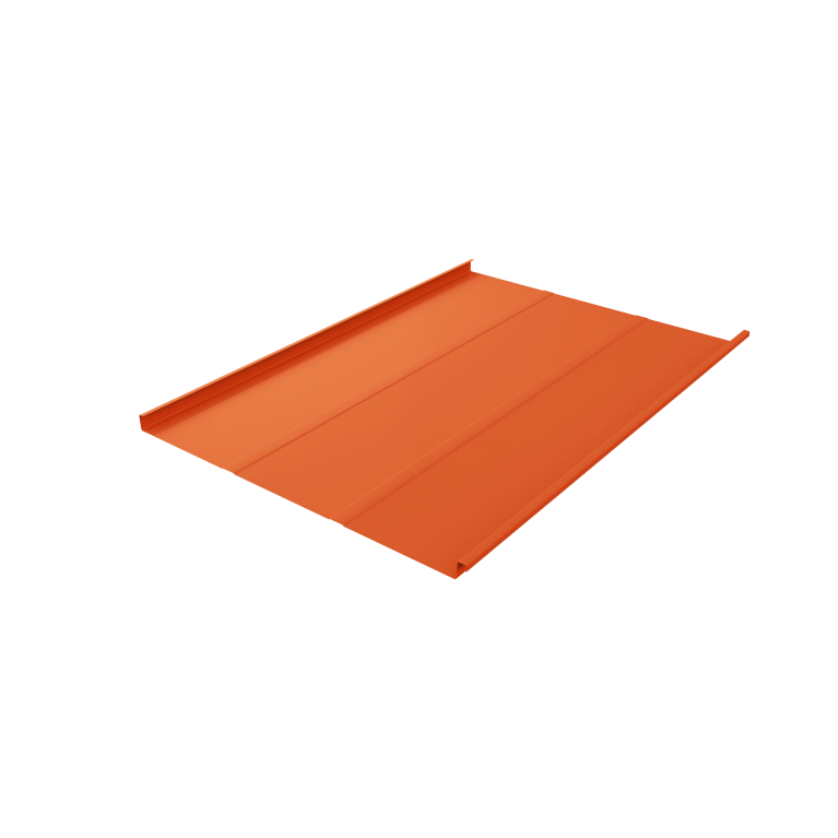 Фальц двойной стоячий Line Grand Line 0,45 PE с пленкой на замках RAL 2004 оранжевый