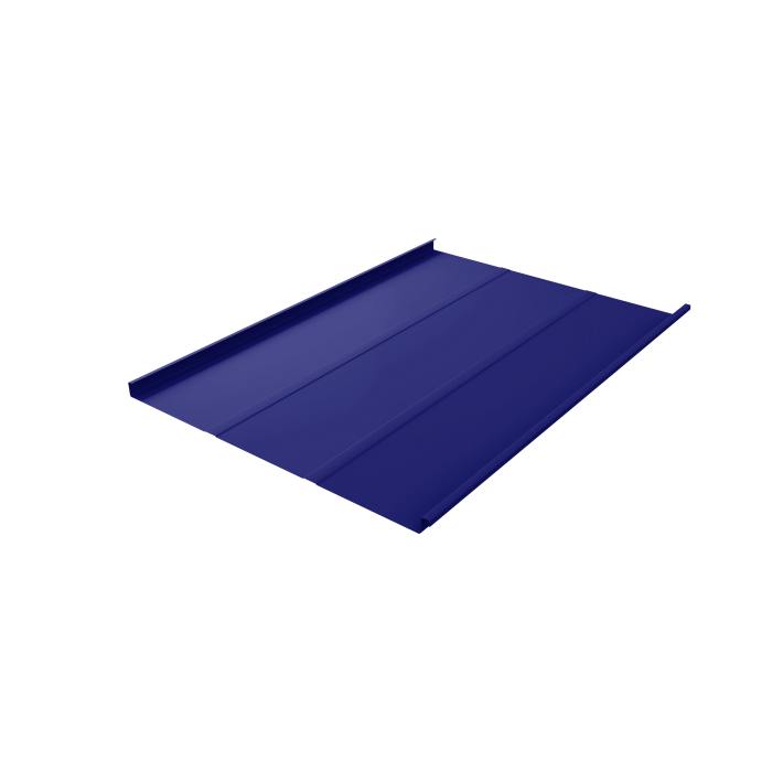 Фальц двойной стоячий Line Grand Line 0,45 PE с пленкой на замках RAL 5002 ультрамариново-синий