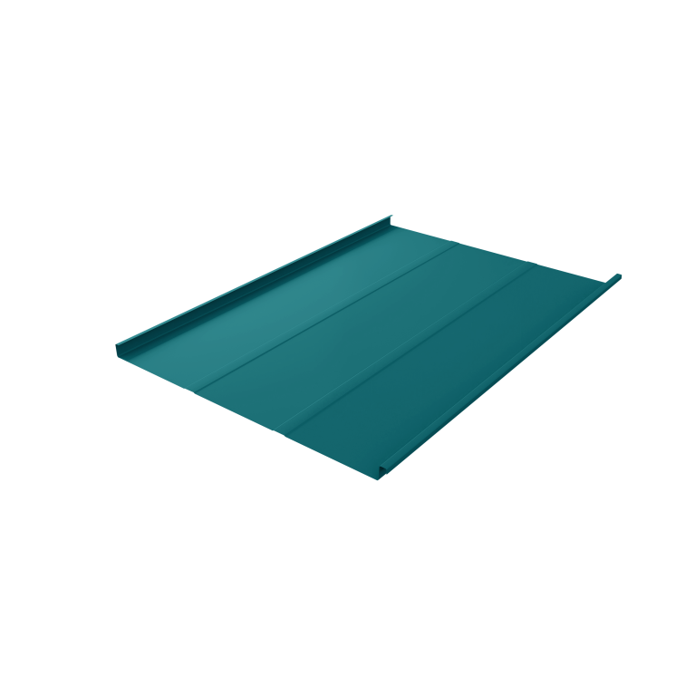 Фальц двойной стоячий Line Grand Line 0,45 PE с пленкой на замках RAL 5021 водная синь