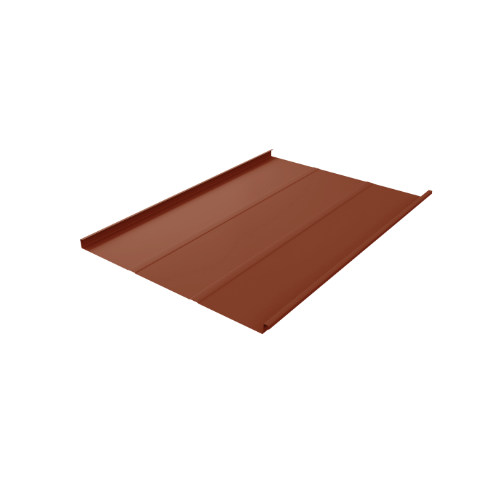 Фальц двойной стоячий Line Grand Line 0,45 PE с пленкой на замках RAL 8004 терракота