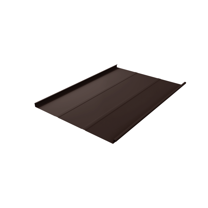 Фальц двойной стоячий Line Grand Line 0,5 Satin с пленкой на замках RAL 8017 шоколад