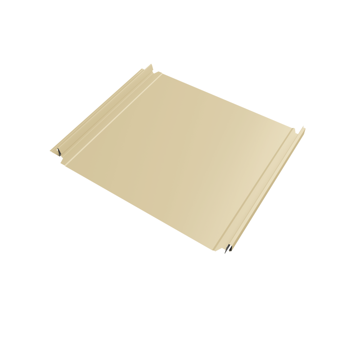 Кликфальц Double Pro Grand Line 0,5 Satin с пленкой на замках RAL 1015 светлая слоновая кость