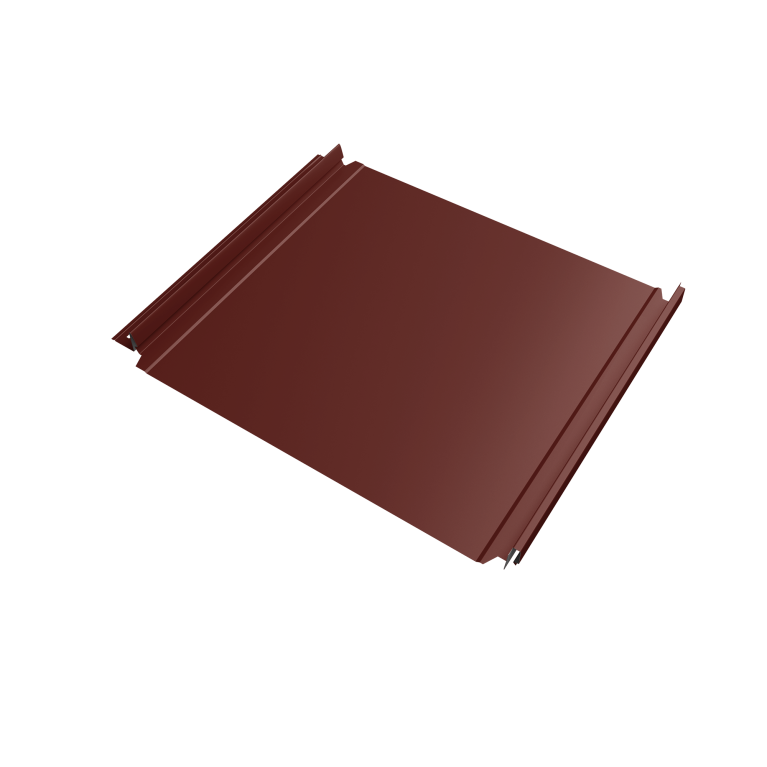 Кликфальц Double Pro Grand Line 0,5 Satin с пленкой на замках RAL 3009 оксидно-красный