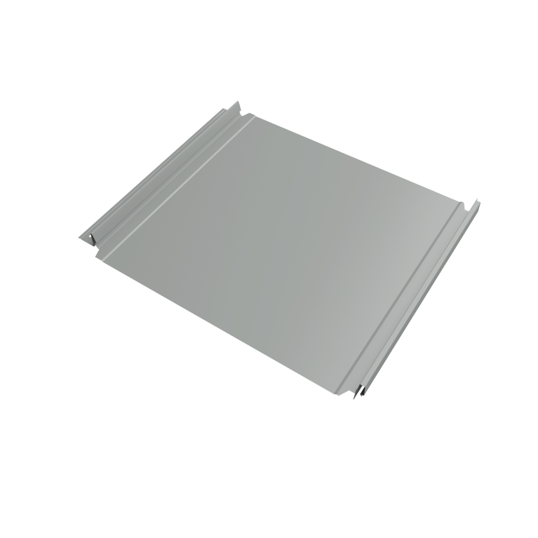 Кликфальц Double Pro Grand Line 0,5 Satin с пленкой на замках RAL 9006 бело-алюминиевый