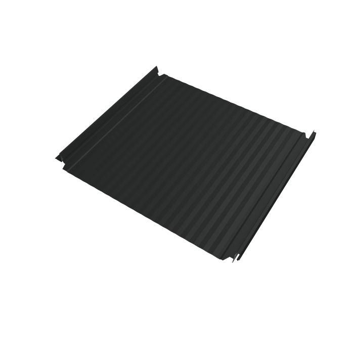 Кликфальц Double Pro Gofr Grand Line 0,45 Drap TX с пленкой на замках RAL 7016 антрацитово-серый