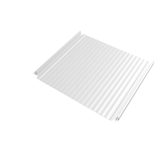 Кликфальц Double Pro Gofr Grand Line 0,45 Drap TX с пленкой на замках RAL 9003 сигнальный белый