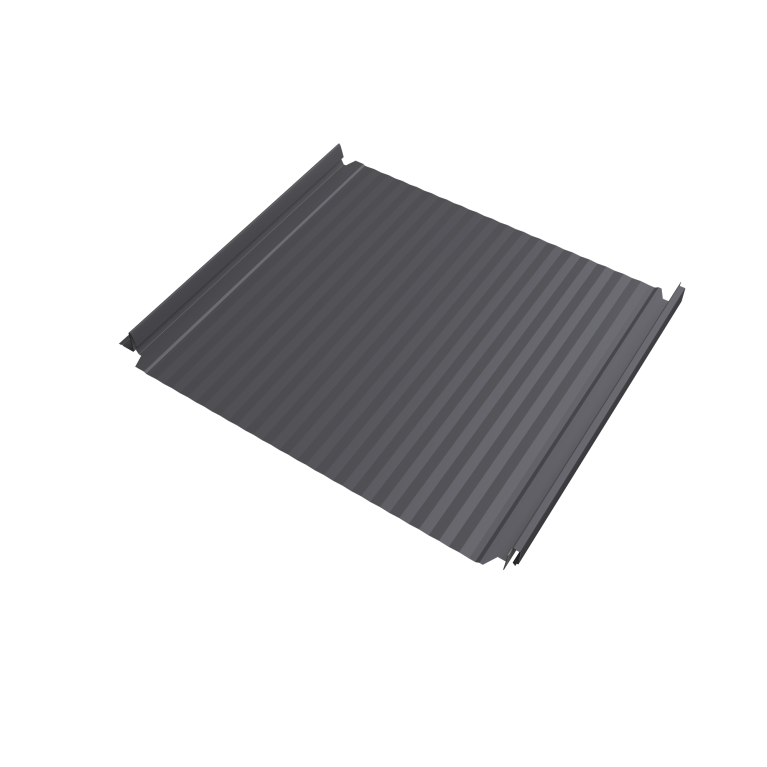 Кликфальц Double Pro Gofr Grand Line 0,45 PE с пленкой на замках RAL 7004 сигнальный серый