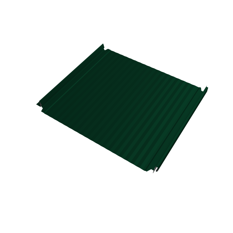 Кликфальц Double Pro Gofr Grand Line 0,5 Satin Matt с пленкой на замках RAL 6005 зеленый мох