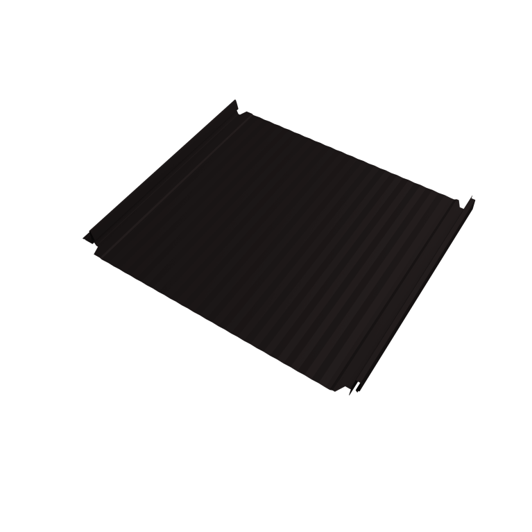 Кликфальц Double Pro Gofr Grand Line 0,5 Velur X с пленкой на замках RAL 9005 черный