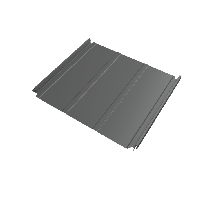 Кликфальц Double Pro Line Grand Line 0,5 Satin с пленкой на замках RAL 9006 бело-алюминиевый