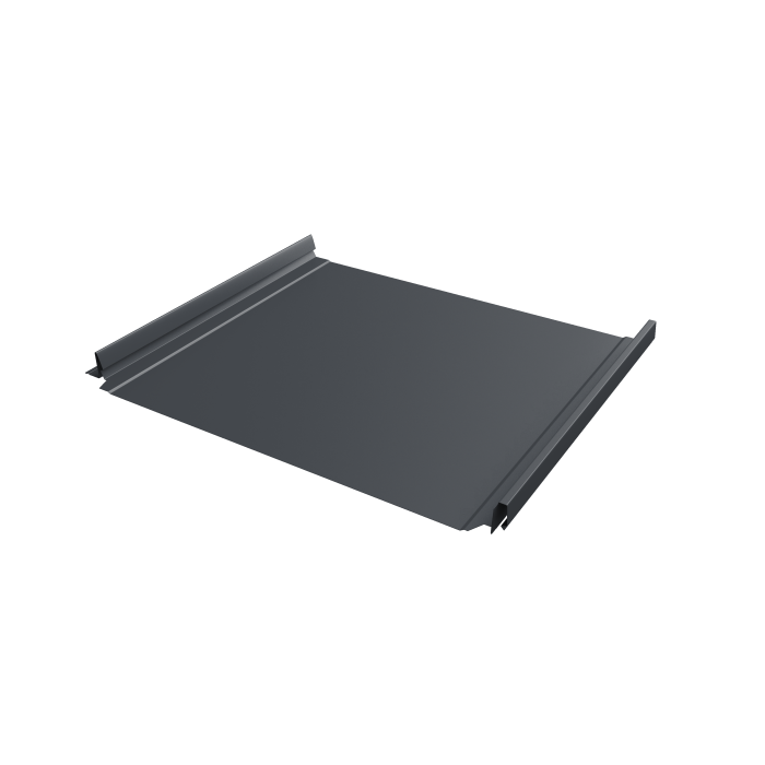 Кликфальц Pro Grand Line 0,45 Drap TwinColor с пленкой на замках RAL 7024 мокрый асфальт