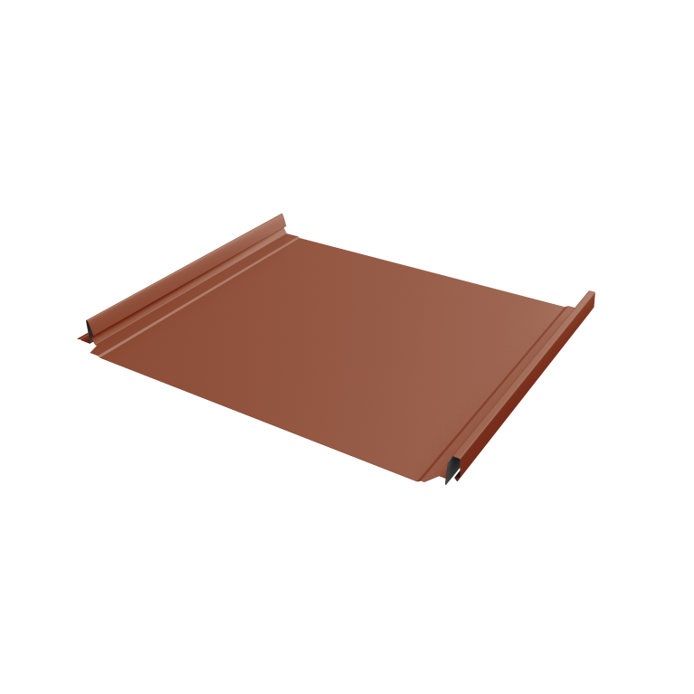 Кликфальц Pro Grand Line 0,5 Satin Matt TX с пленкой на замках RAL 8004 терракота