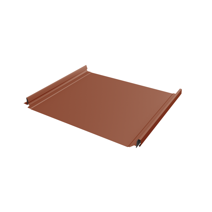 Кликфальц Pro Grand Line 0,5 Satin с пленкой на замках RAL 8004 терракота