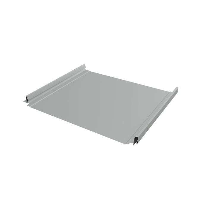 Кликфальц Pro Grand Line 0,5 Satin с пленкой на замках RAL 9006 бело-алюминиевый