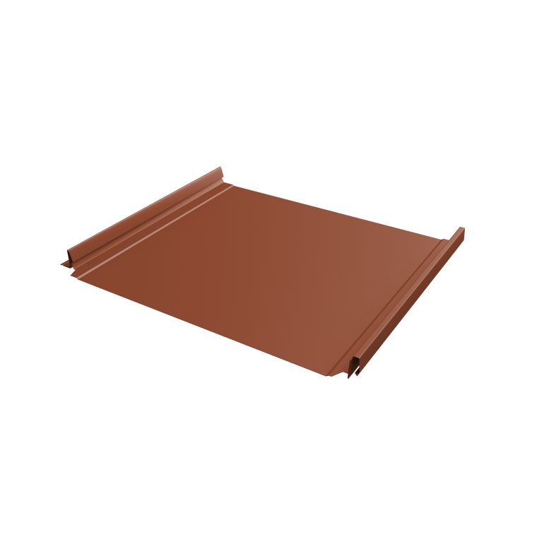 Кликфальц Pro Grand Line 0,5 Velur X с пленкой на замках RAL 8004 терракота