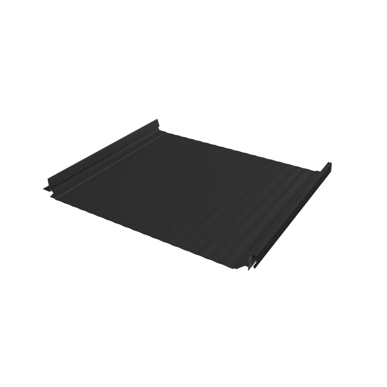 Кликфальц Pro Gofr Grand Line 0,5 PurLite Matt с пленкой на замках RAL 7016 антрацитово-серый