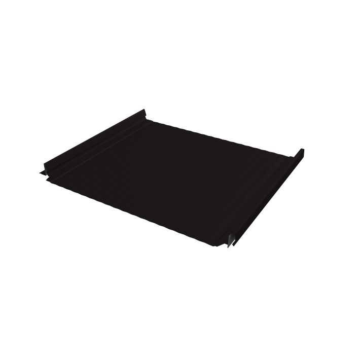 Кликфальц Pro Gofr Grand Line 0,5 Rooftop Бархат с пленкой на замках RAL 9005 черный