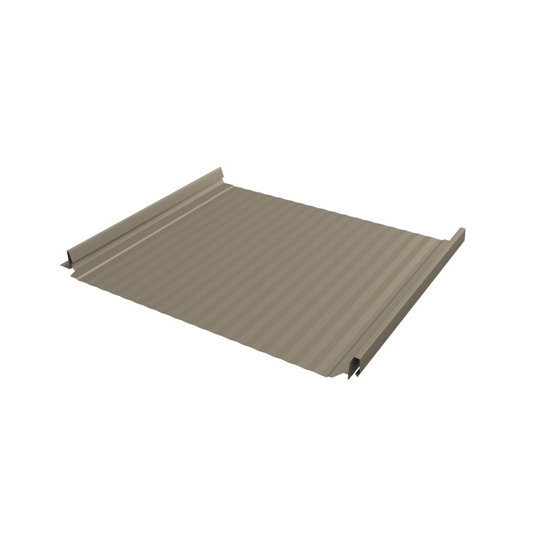 Кликфальц Pro Gofr Grand Line 0,5 Satin с пленкой на замках RAL 1015 светлая слоновая кость