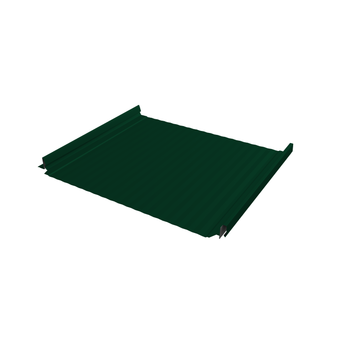 Кликфальц Pro Gofr Grand Line 0,5 Satin с пленкой на замках RAL 6005 зеленый мох