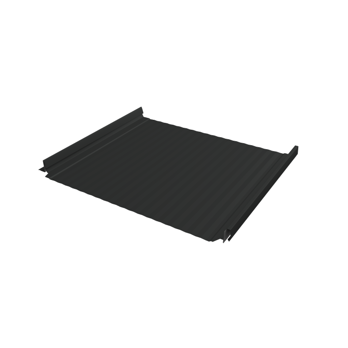 Кликфальц Pro Gofr Grand Line 0,5 Satin с пленкой на замках RAL 7016 антрацитово-серый